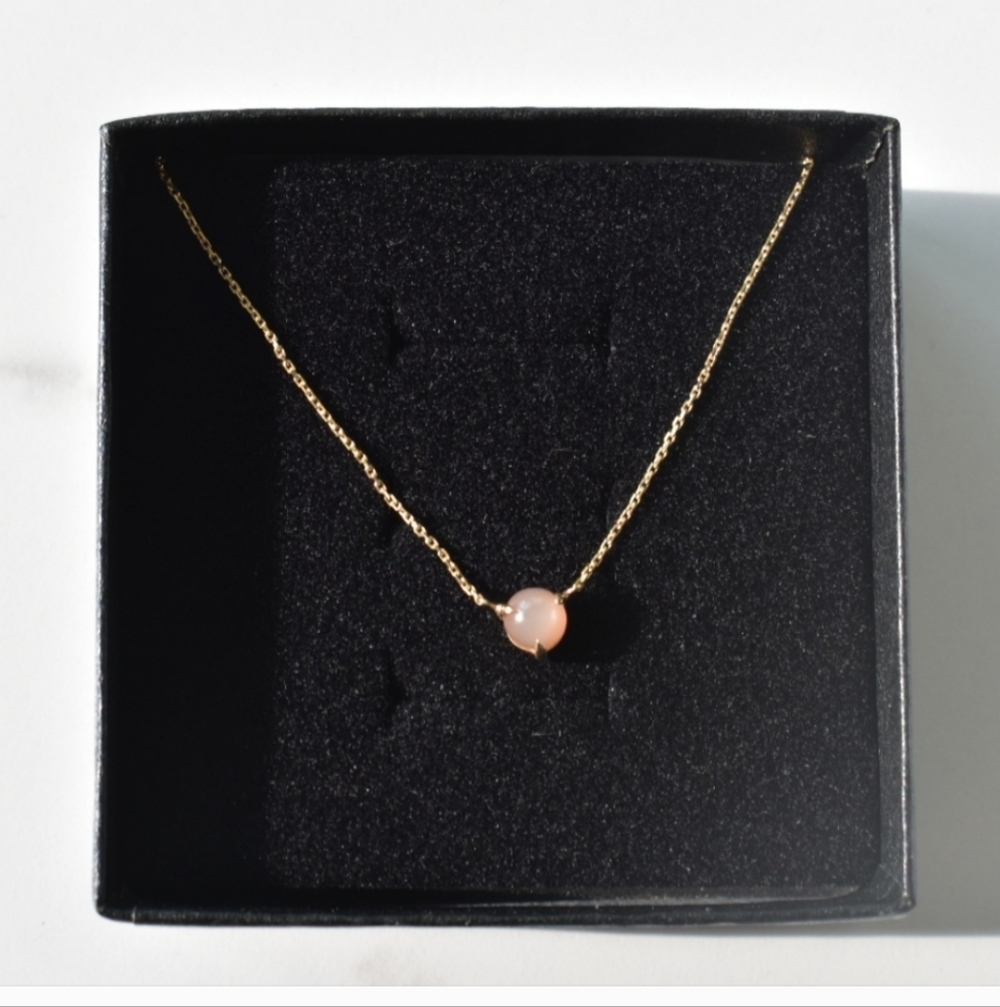 Catbird A.M. Thorne Peach Moonstone Necklace
